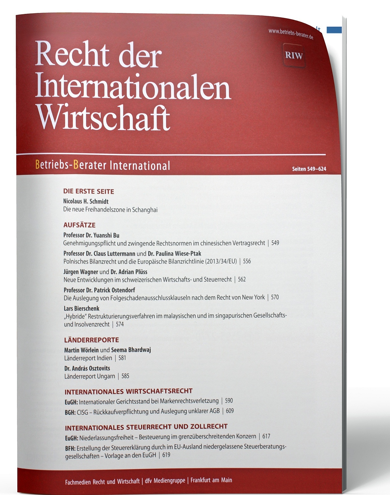 RIW Recht der internationalen Wirtschaft