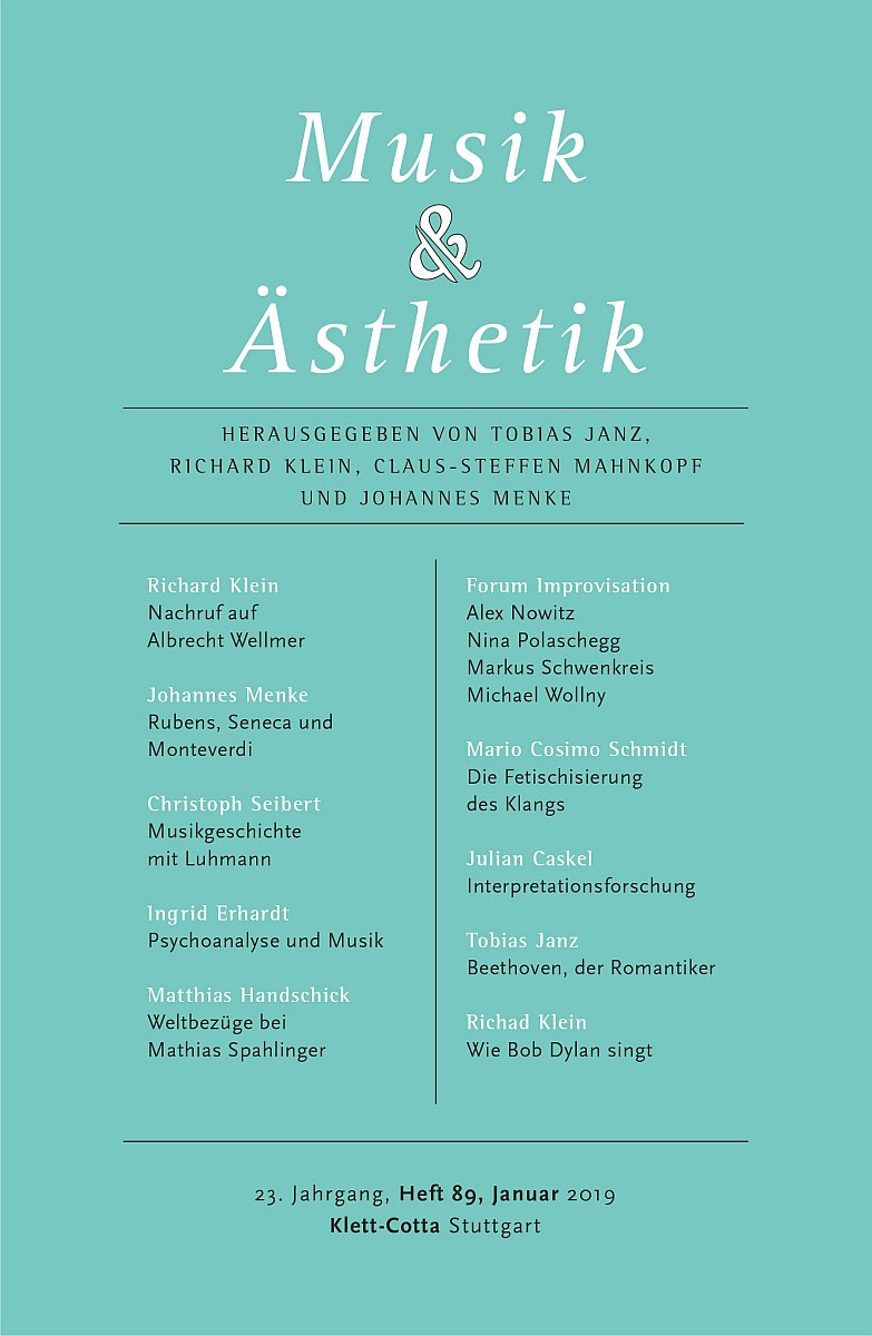 Musik & Ästhetik Musik & Ästhetik