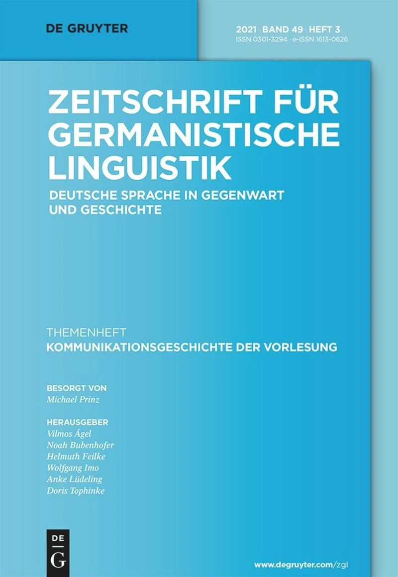 Zeitschrift für germanistische Linguistik ZGL