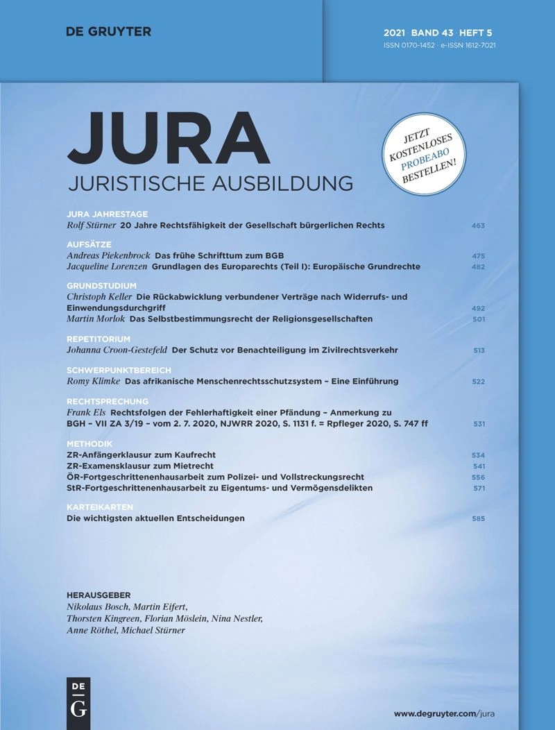 JURA - Juristische Ausbildung