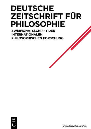 Deutsche Zeitschrift für Philosophie Deutsche Zeitschrift für Philosophie