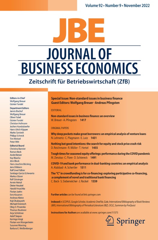 JBE Journal of Business Economics Studentenabo