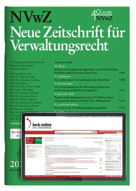 NVwZ - Neue Zeitschrift für Verwaltungsrecht