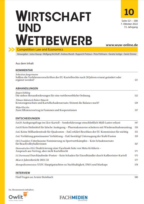Wirtschaft und Wettbewerb Studentenabo  Wirtschaft und Wettbewerb Studentenabo