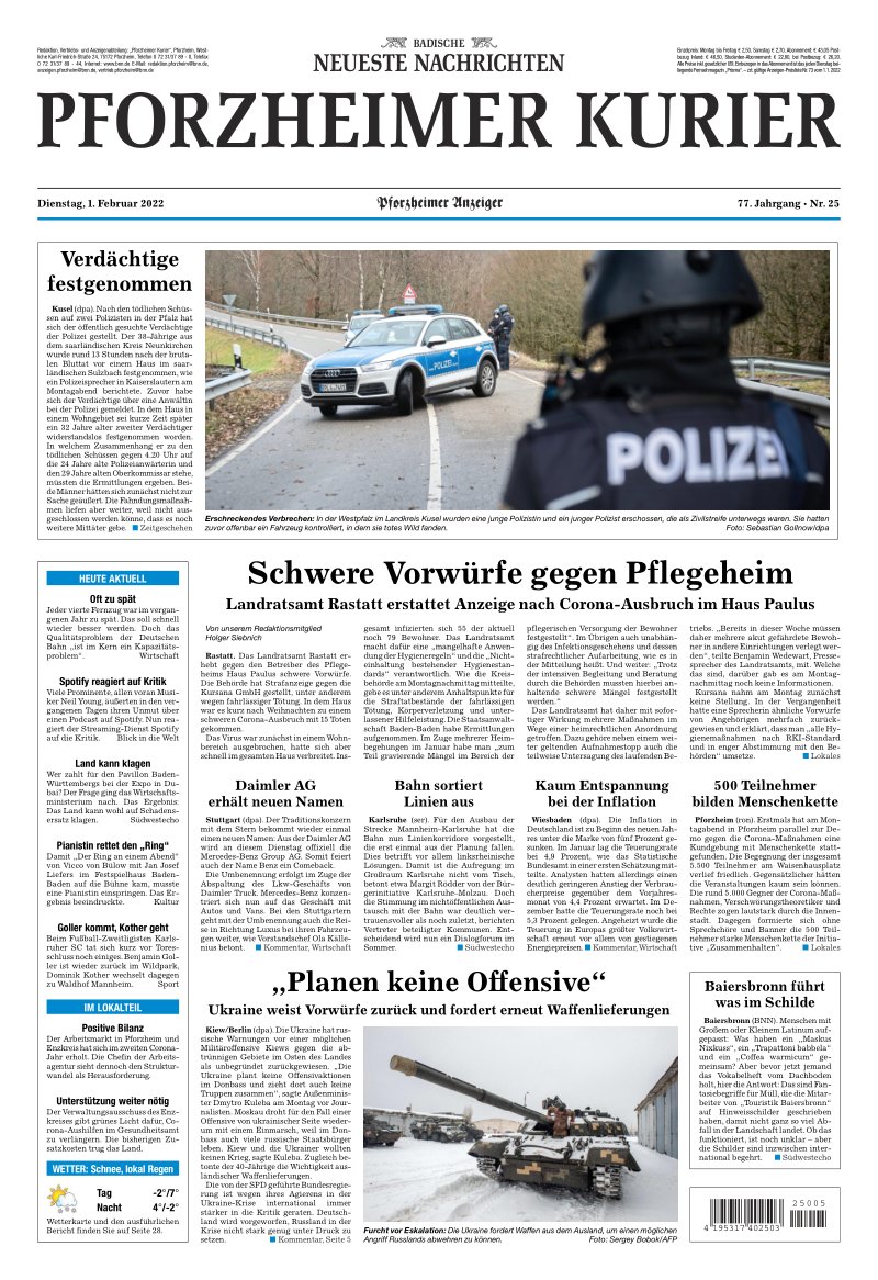 Pforzheimer Kurier Abo