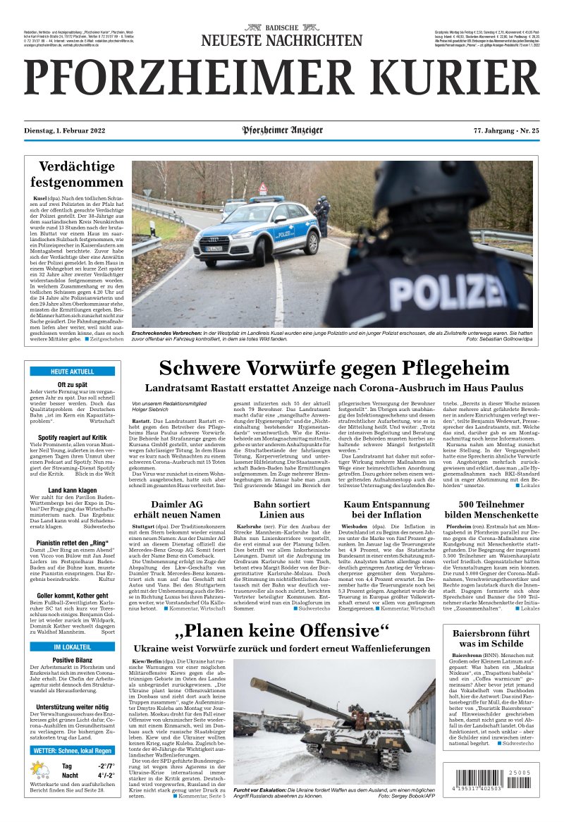 Pforzheimer Kurier Studentenabo Pforzheimer Kurier Abo