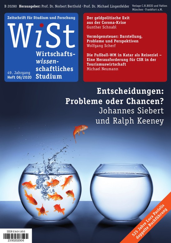 WiSt Wirtschaftswissenschaftliches Studium