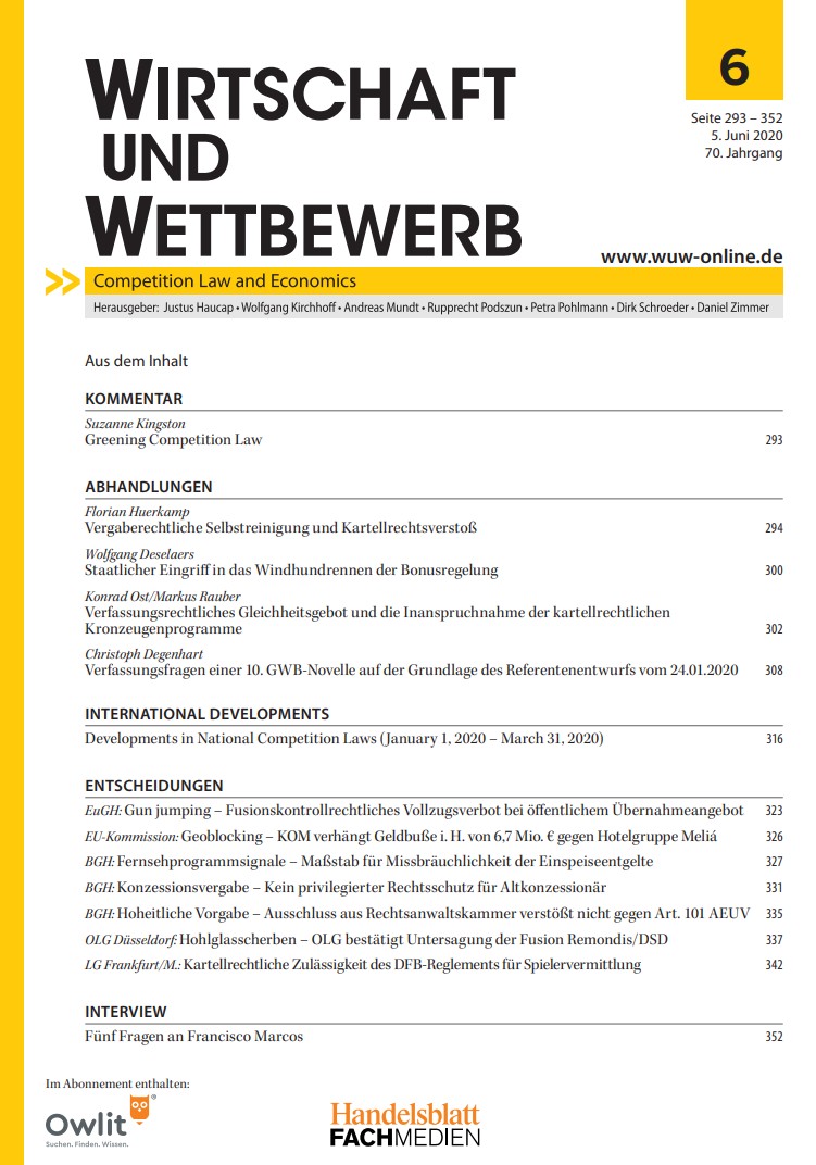Wirtschaft und Wettbewerb Wirtschaft und Wettbewerb